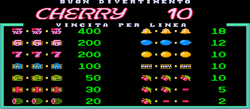 Cherry 10 (bootleg with PIC16F84) Title Screen